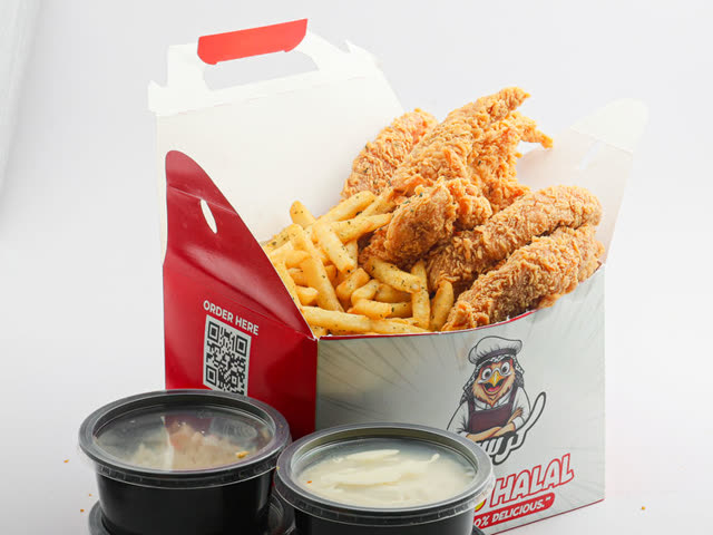 Krispys Boneless 24 Pc 2 Lg Fries 2Lg Coleslaw 4 Bread, And Drink Included